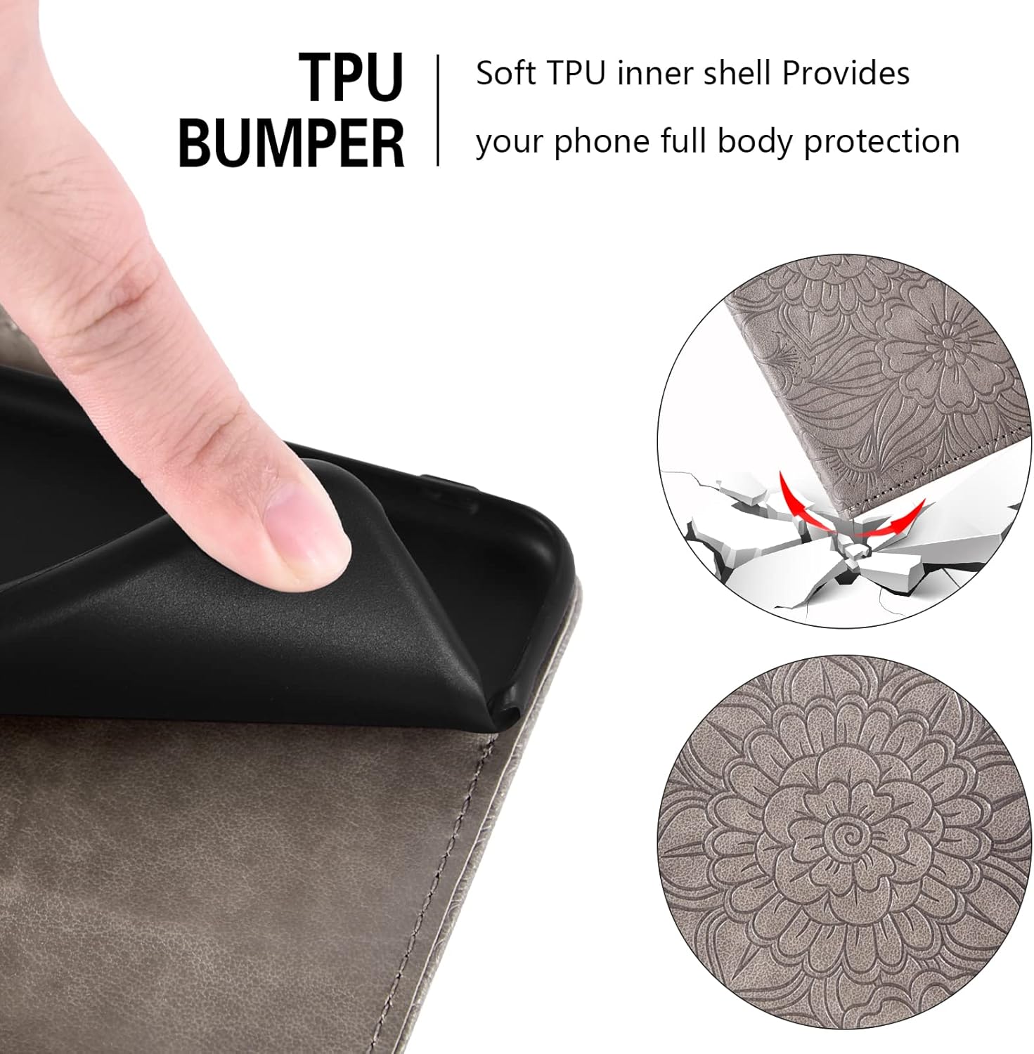 Asuwish Compatible con Huawei Y9 Prime 2019Honor 9XP Smart Z Wallet Case y protector de pantalla de vidrio templado, soporte para tarjetas, cubierta