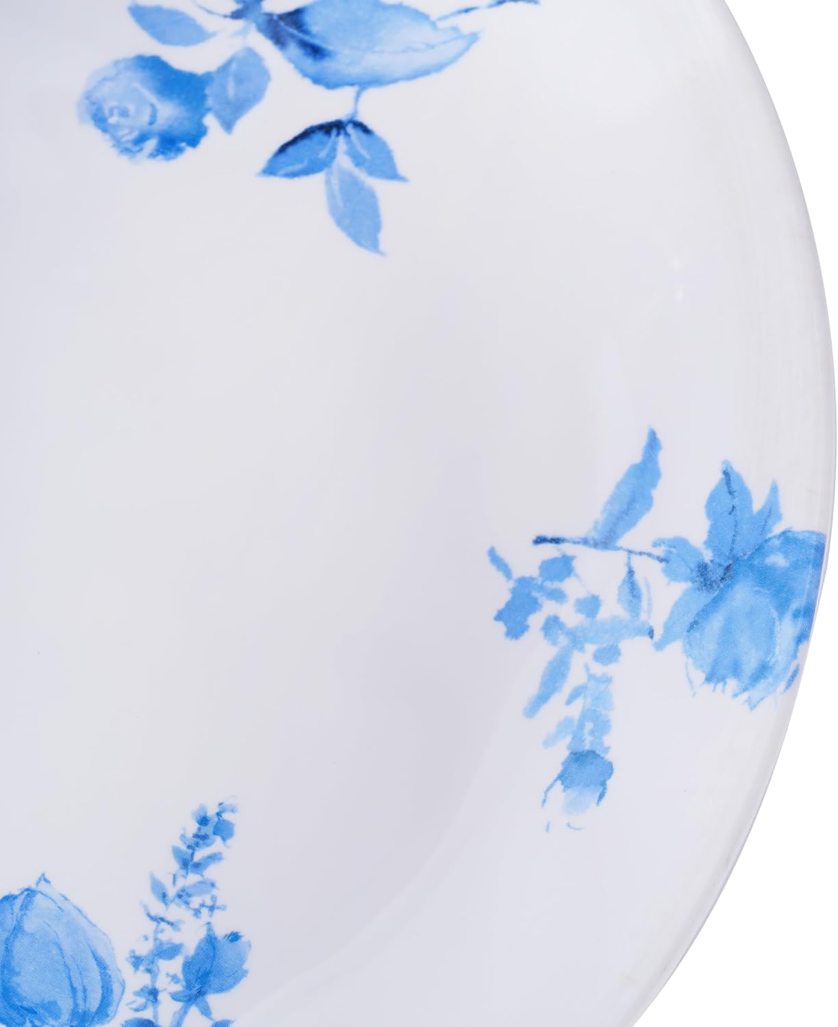 TarHong Abode Homewares Cottage – Plato de ensalada floral azul, 8.4 pulgadas, melamina pura, interiorexterior, azul floral, juego de 6