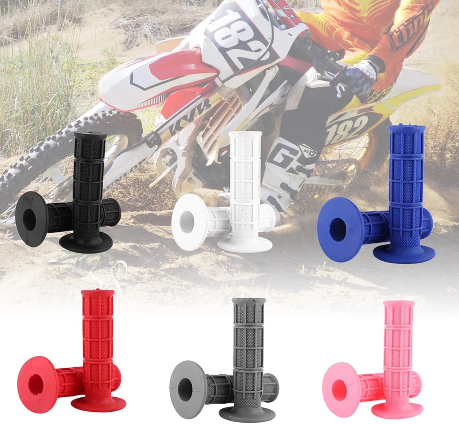 Empuñaduras universales de silicona para bicicleta, 220.984in, 78 pulgadas, agarre antideslizante para motocicleta, comodidad de carreras, agarre de
