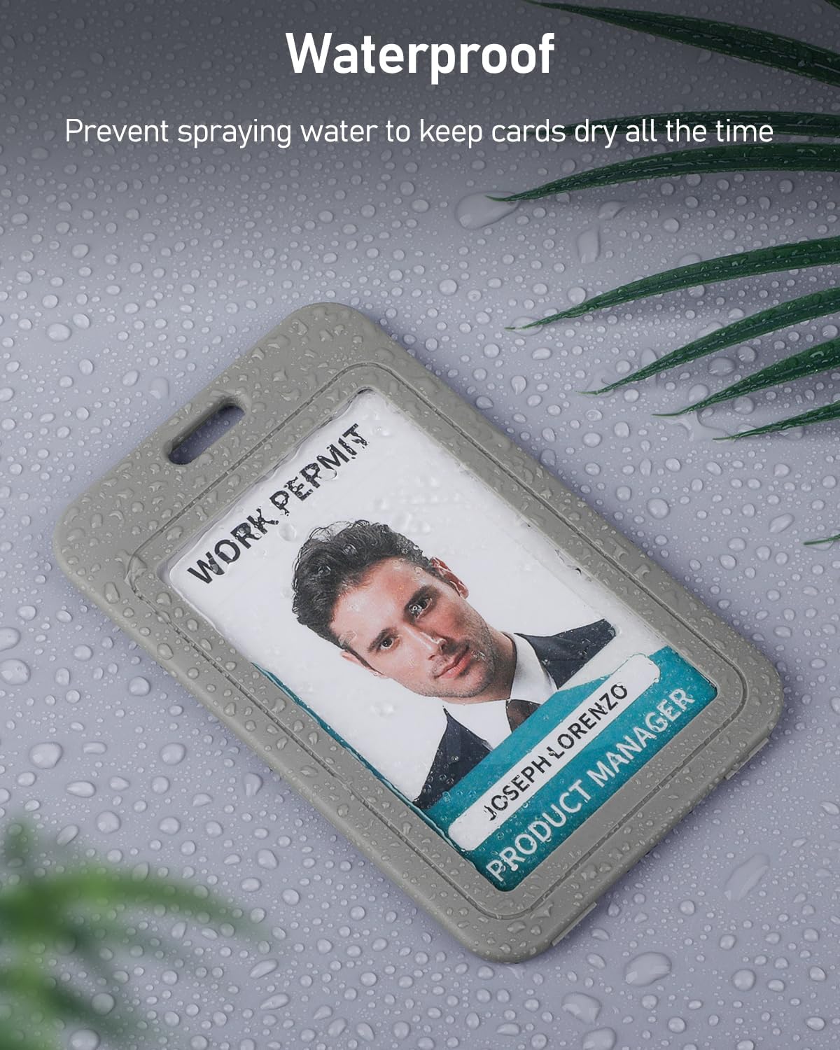 Uniclife Paquete de 3 portatarjetas de identificación con ventanas de doble cara, funda vertical de plástico duro, bolsa protectora de tarjetas