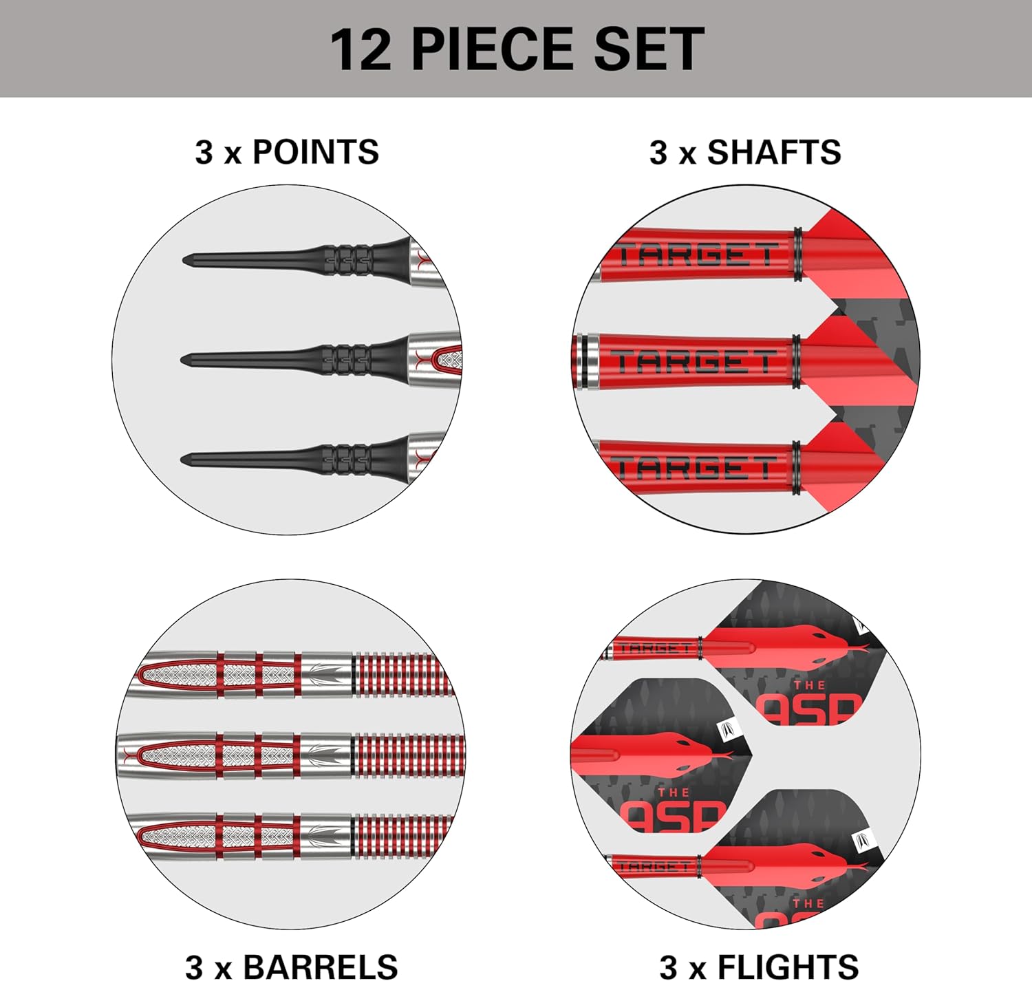 Target Darts Nathan Aspinall Gen 2 18G 95% tungsteno punta suave juego de dardos