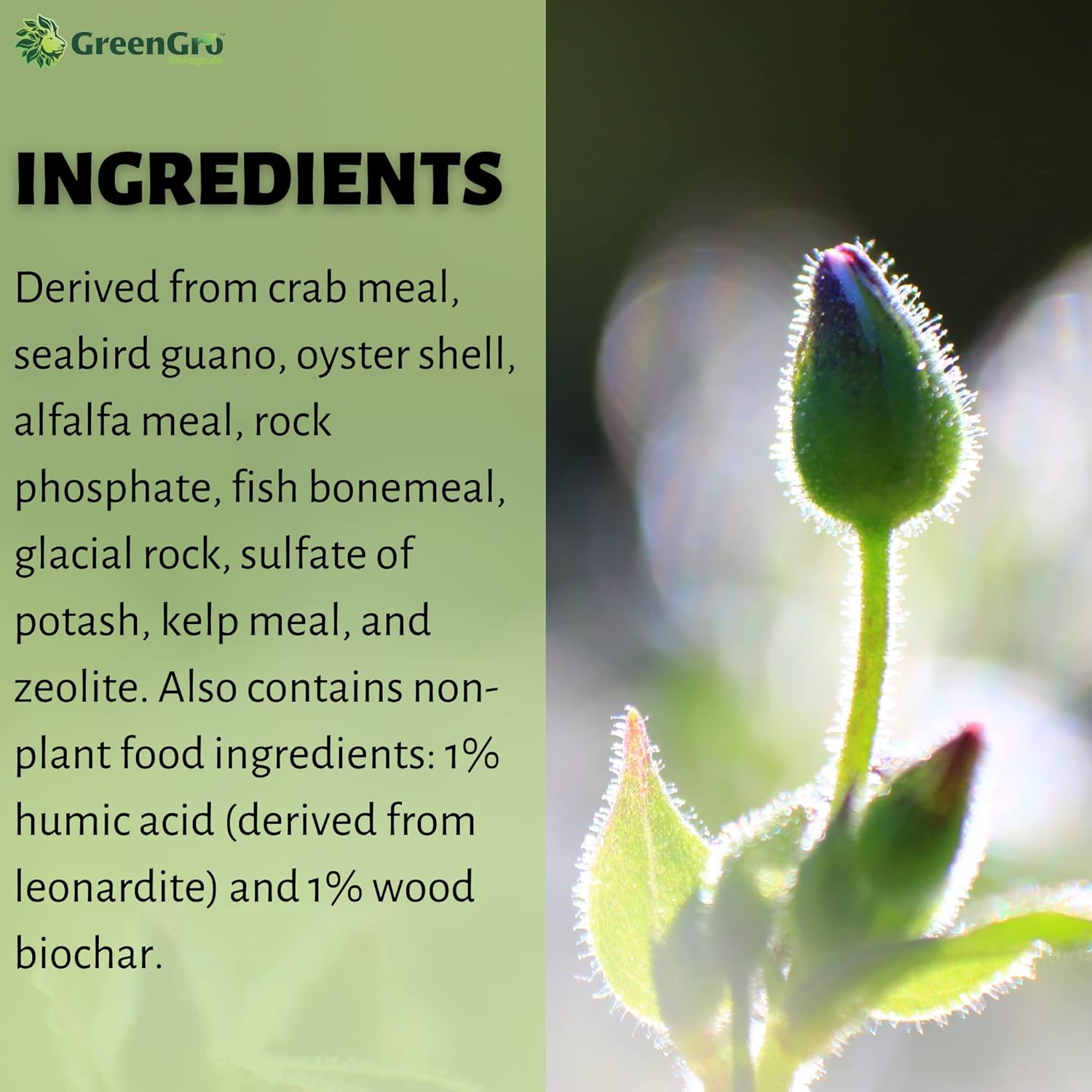 GreenGro Flower Finisher – Fertilizante orgánico NPK y potenciador de floración grande para plantas en flornutrientes ideales para maximizar los