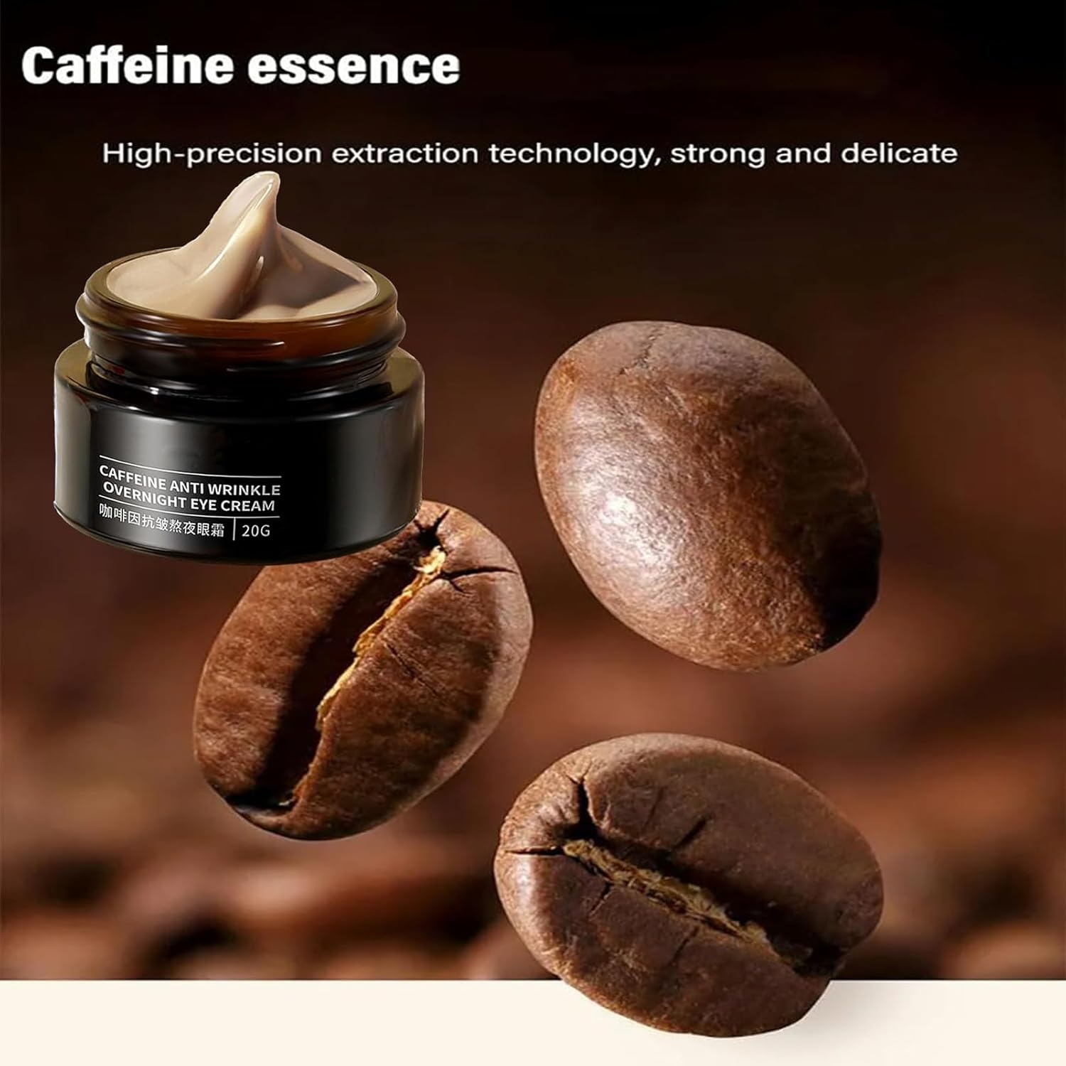 A.M.G – Crema antiarrugas con cafeína para ojos tardíos, crema de ojos con cafeína A.M.G, crema de ojos antiarrugas con cafeína, crema de ojos