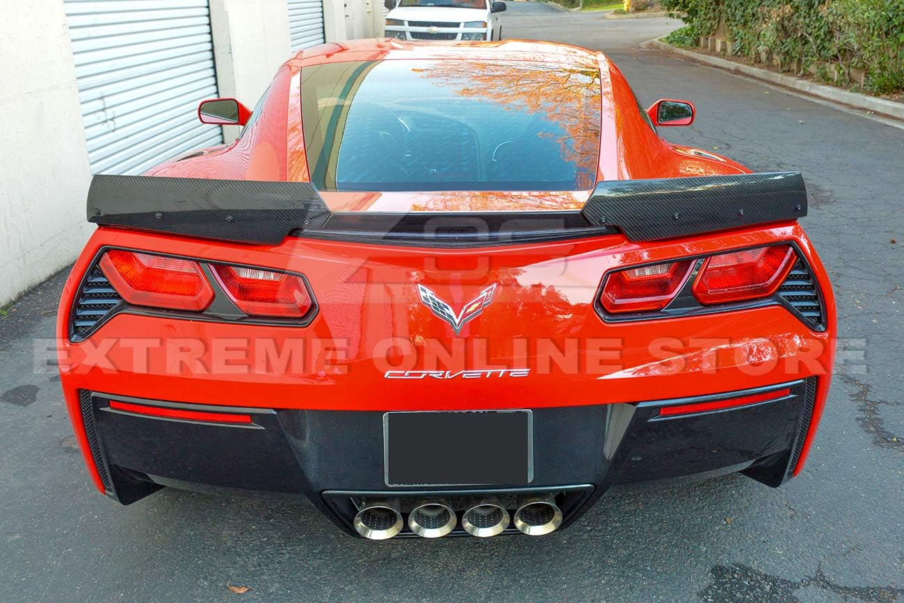 Extreme Online Store Repuesto para todos los modelos Chevrolet Corvette C7 2014-2019  Z06 Z07 Stage 2 Style Rear Trunk Lid Wing Spoiler (fibra de