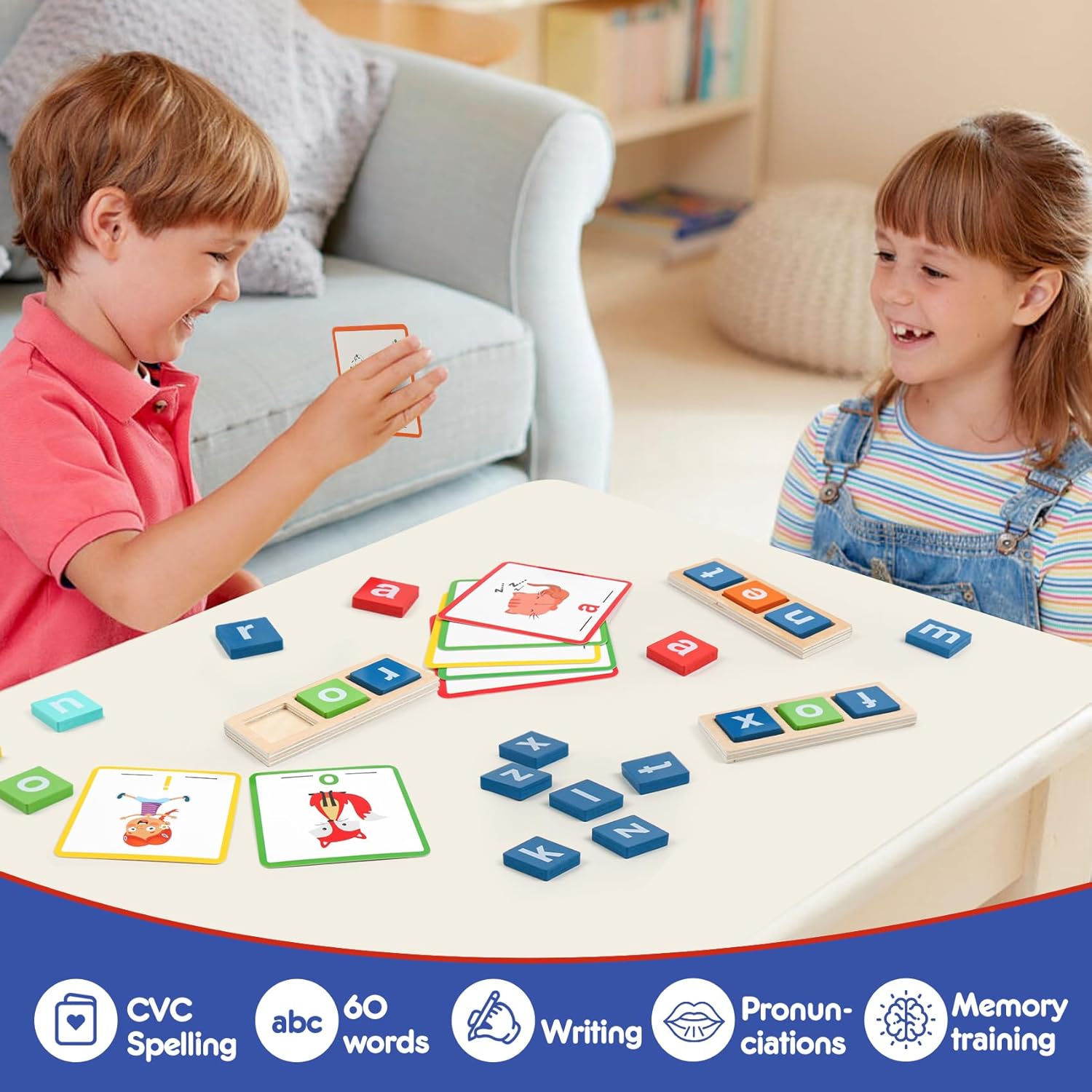 CVC Juegos de palabras, vocales cortas de lectura de letras, clasificación, ortografía, juegos de fonética, palabras a la vista, aprendizaje,