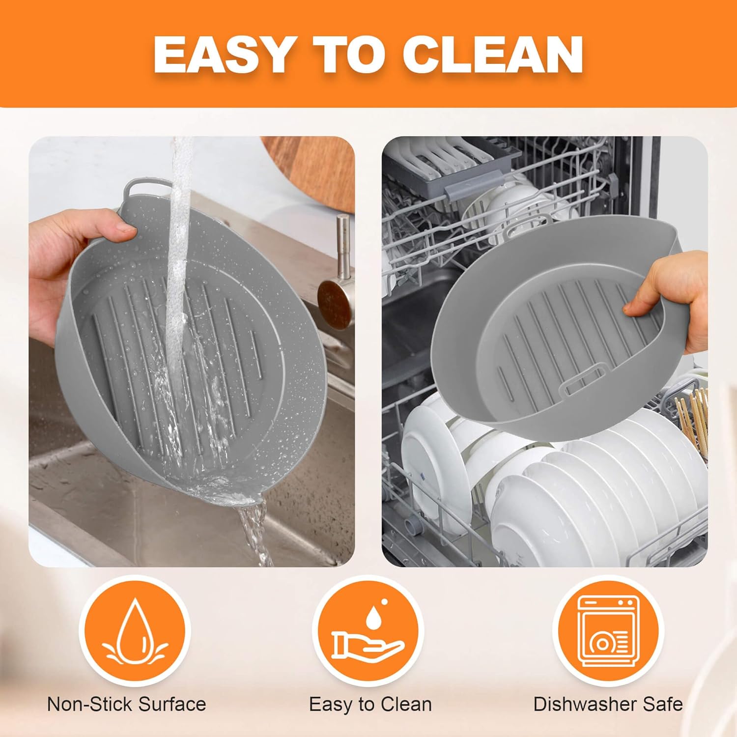 3 paquetes de forros de silicona para freidora de aire con divisores y guantes de horno gratis. Forros para freidora de aire ninja. Forros de papel