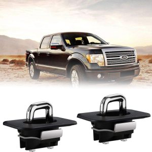 Paquete de 2 anclajes de amarre para pared lateral de caja de camioneta para Tundra 2000-2013 retráctiles con diferentes puertas y tapas de riel Paquete de 2 anclajes de amarre para pared lateral de caja de camioneta para Tundra 2000-2013 retráctiles con diferentes puertas y tapas de riel