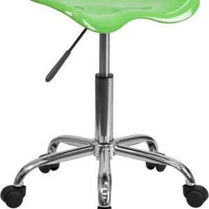 Taburete tipo tractor, de Flash Furniture, color verde manzana, cromado, Plástico, Candy Heart Taburete tipo tractor, de Flash Furniture, color verde manzana, cromado, Plástico, Candy Heart