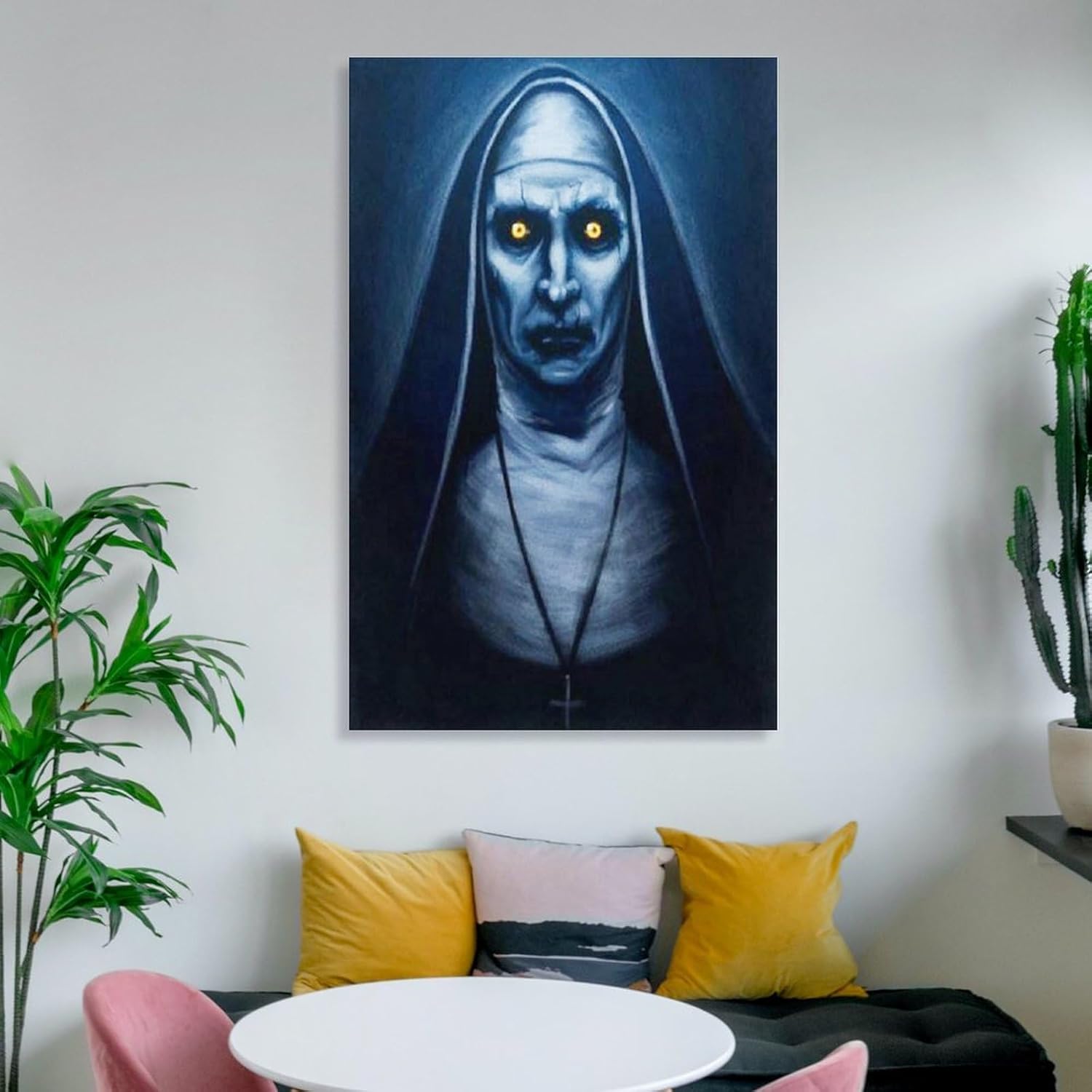 Pósteres de arte de terror, carteles de decoración de habitación de monja aterradora, pósteres geniales para decoración de pared, decoración de