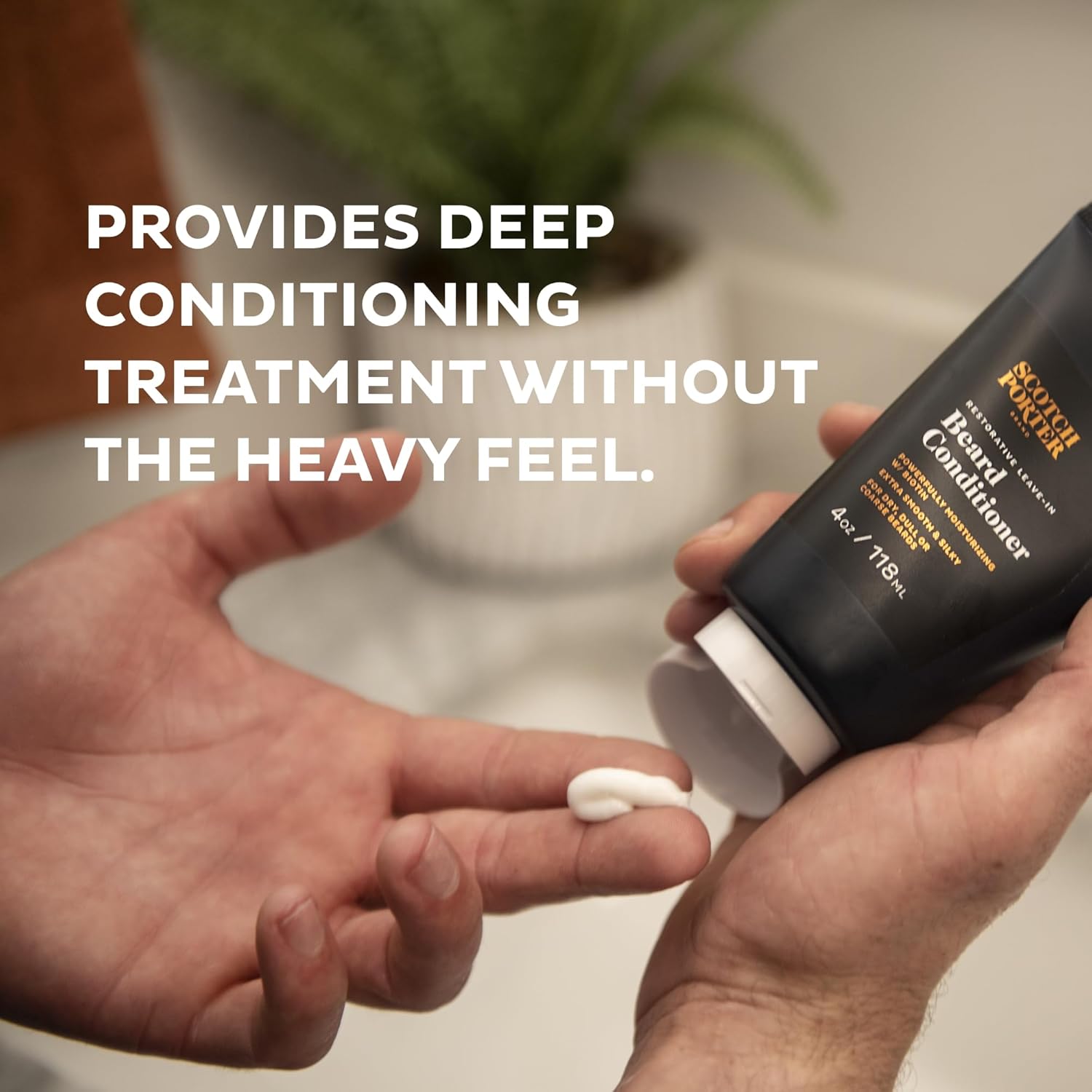 Scotch Porter Acondicionador de barba sin enjuague y suero suavizante para barba para hombres  Formulado con ingredientes no tóxicos, libre de