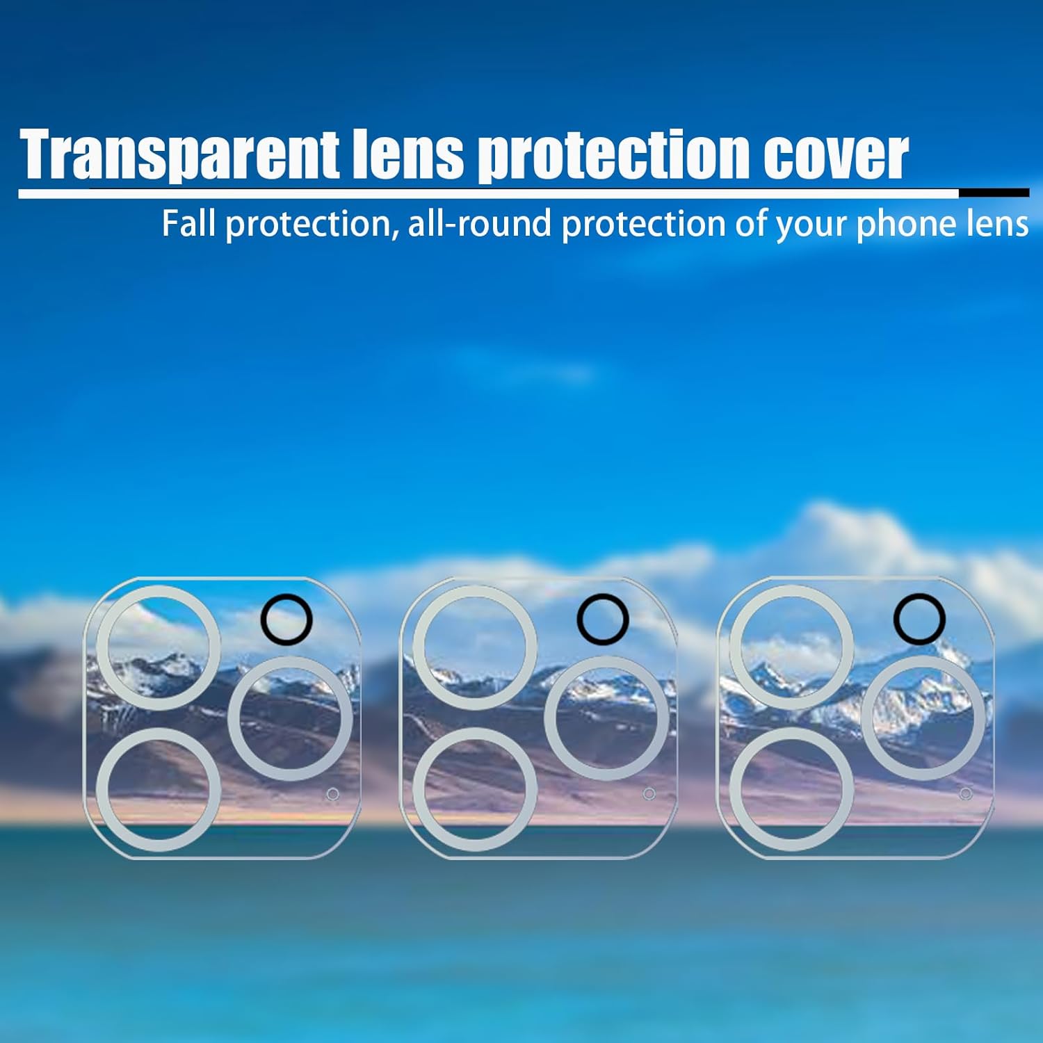 Paquete de 3 protectores de pantalla para iPhone 12Pro Max 6.7 pulgadas con 3 paquetes de protectores de lente de cámara de vidrio templado,