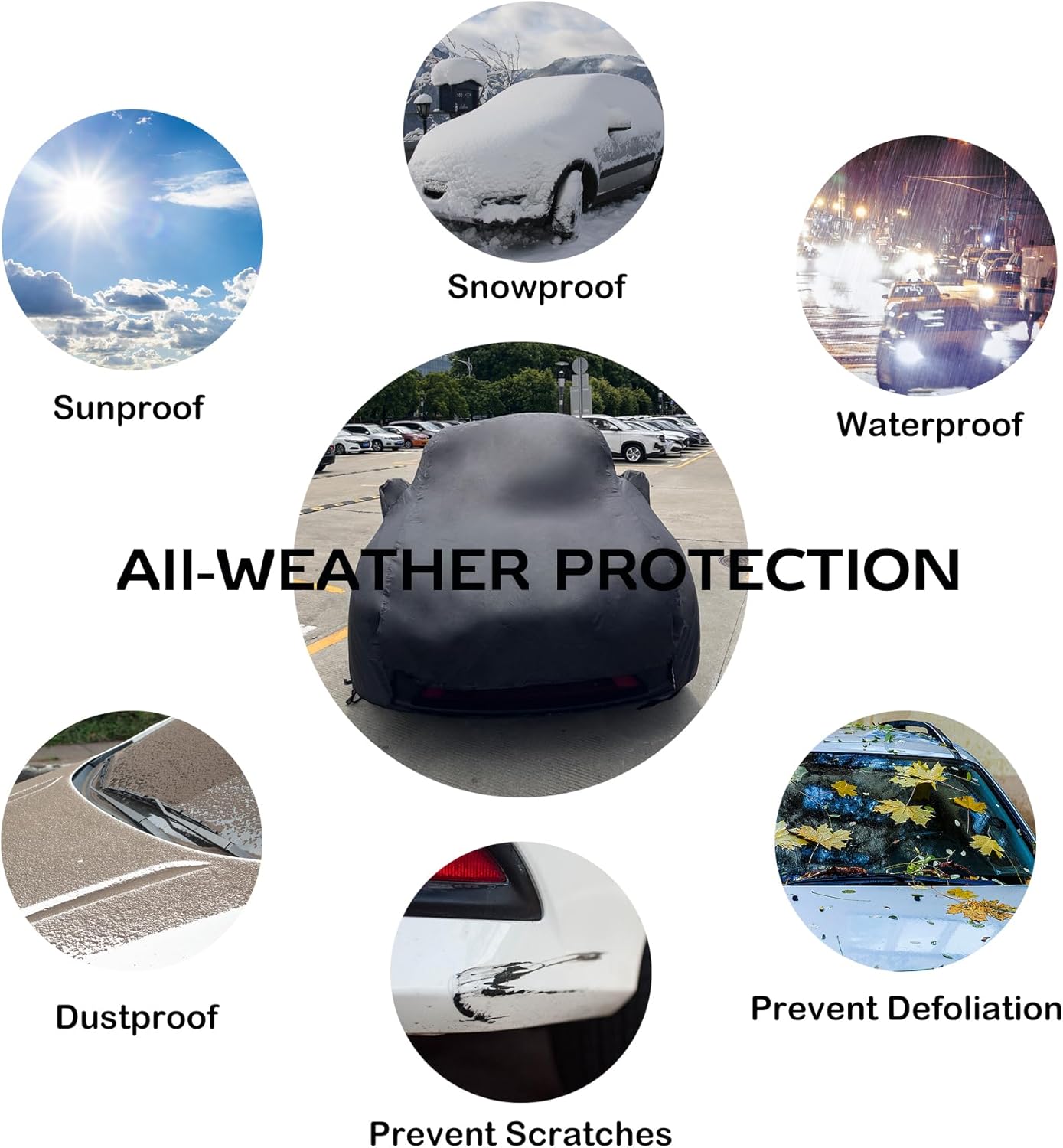 Tesla Model Y – Funda impermeable para automóvil, cubierta exterior completa, protección contra todo tipo de clima, a prueba de rayos UV, protector