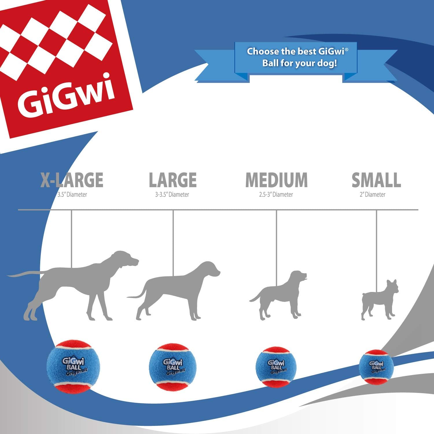 GiGwi Pelotas de tenis para perros, pelotas de tenis para perros chirriantes para ejercicio, pelotas de perro con gran capacidad de rebote de