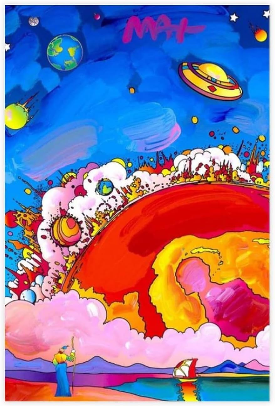 35+ Peter Max – Póster artístico para pared, arte estético, pinturas en lienzo, arte de pared para sala de estar, dormitorio, decoración del hogar,