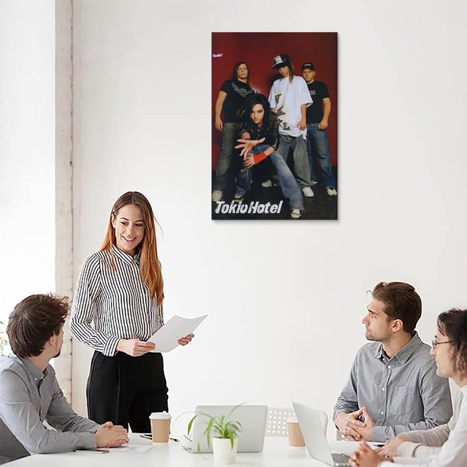 BKDRL Póster de Tokio Hotel Band Cool de los años 90, arte de pared, decoración estética, 12 x 18 pulgadas (11.8 x 17.7 in)