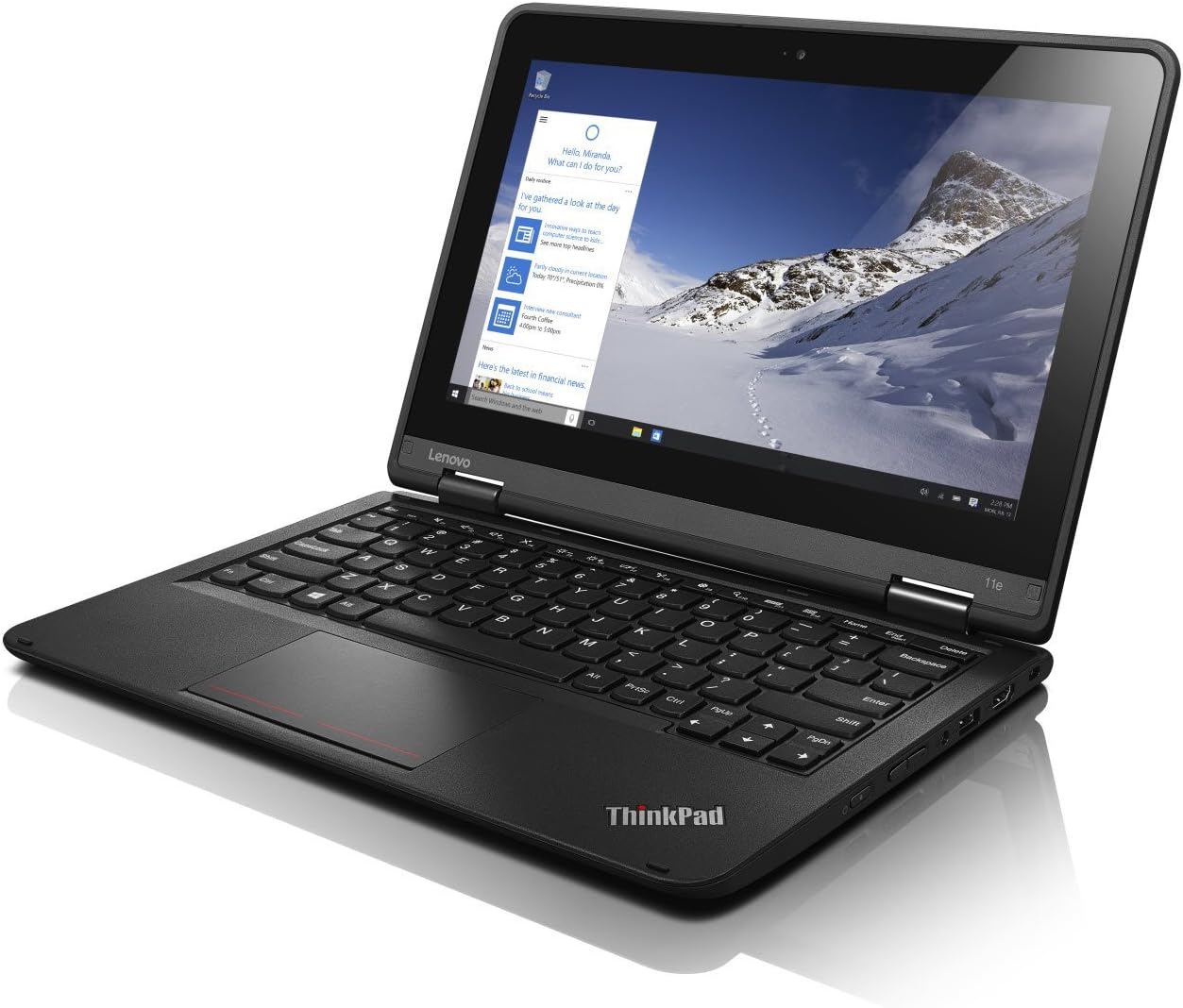 Lenovo Thinkpad Yoga 11e Laptop con pantalla táctil de 11.6 pulgadas, procesador Intel Quad Core, unidad de estado sólido de 4 GB DDR3 RAM, cámara