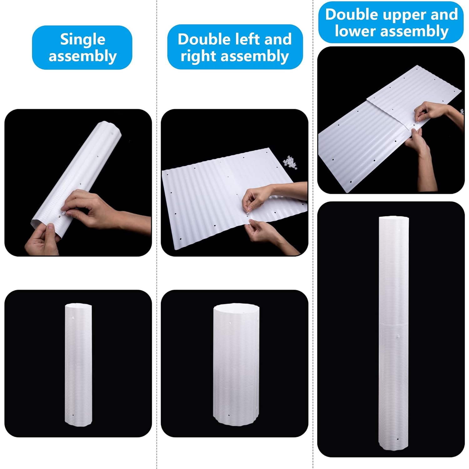 8 protectores de árboles expandibles, protector flexible de corteza de árbol, tubos protectores de troncos de árboles, envolturas para proteger