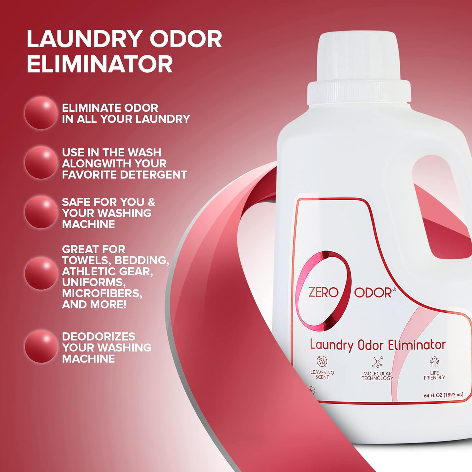 Zero Odor – Paquete de eliminador de olores y desodorante para ropa de cama de mascotas y ropa de entrenamiento sudorosa – (16 y 64 onzas)