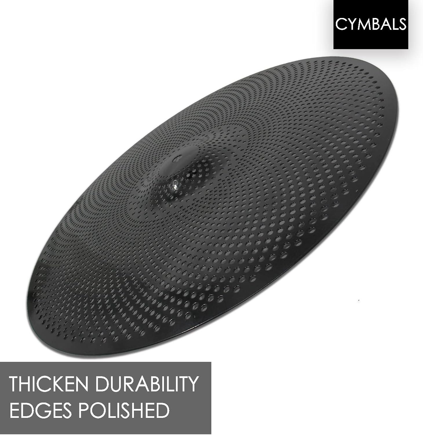 Platillos Hi Hat de bajo volumen, par de platillos Hi Hat de 14 pulgadas, platillos silenciosos HiHat (14 pulgadas, negro)