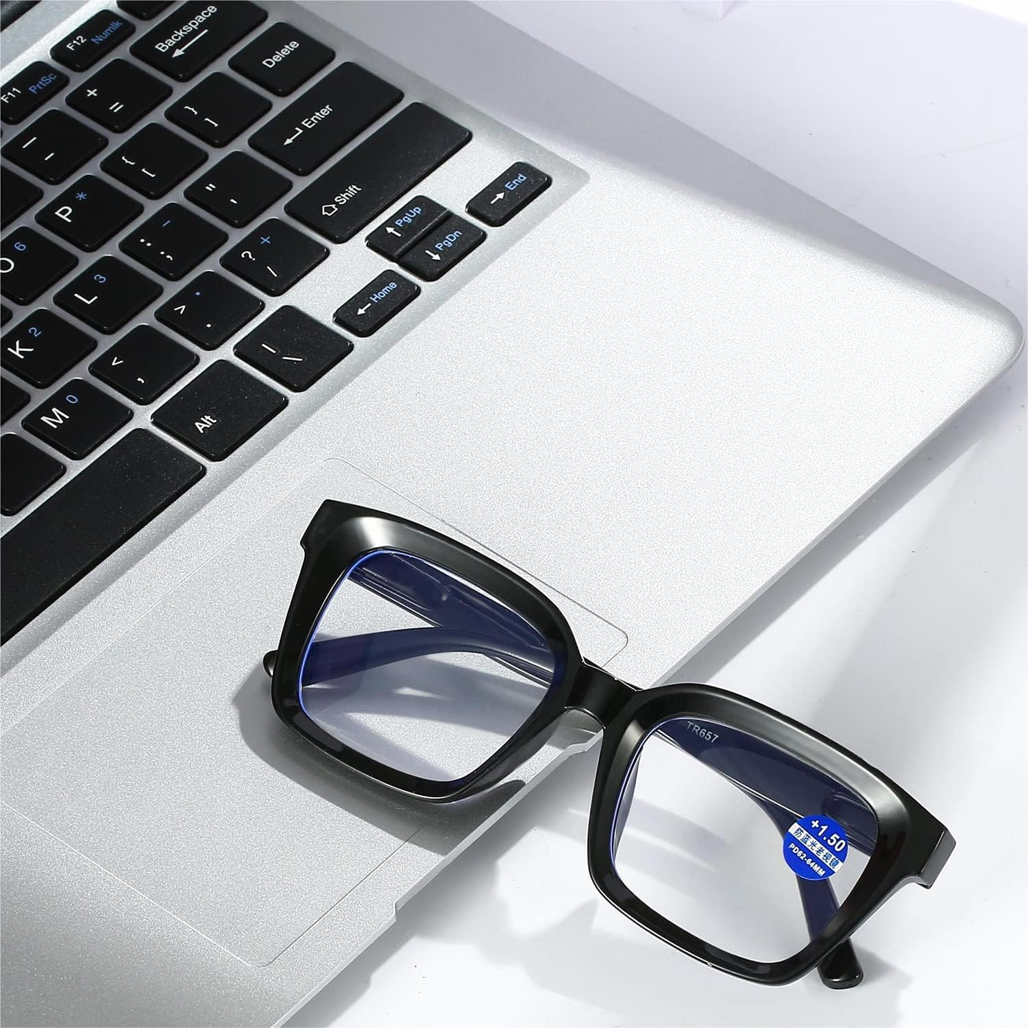 Gafas de lectura cuadradas con bisagra de resorte retro para mujer, con bloqueo de luz azul, para computadora y hombres