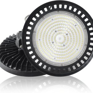 Luz LED UFO de alta bahía de 150 W, 0-10 V regulable de alta bahía LED de 5000 K, ETL DLC con gancho de EE. UU., cable de iluminación LED de alta Luz LED UFO de alta bahía de 150 W, 0-10 V regulable de alta bahía LED de 5000 K, ETL DLC con gancho de EE. UU., cable de iluminación LED de alta