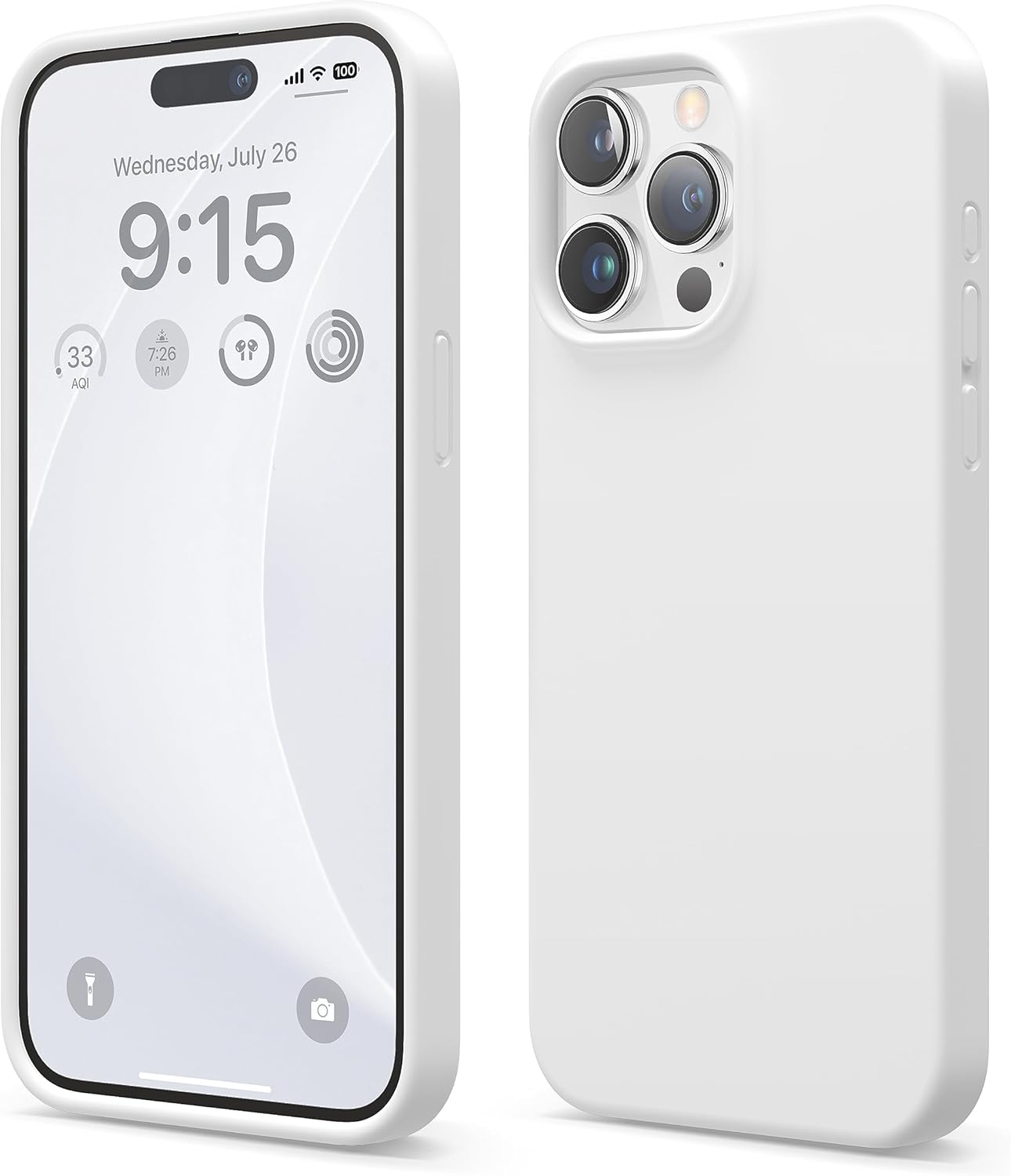 elago Compatible con iPhone 15 Pro Max, funda de silicona líquida, funda protectora de cuerpo completo, a prueba de golpes, funda delgada para
