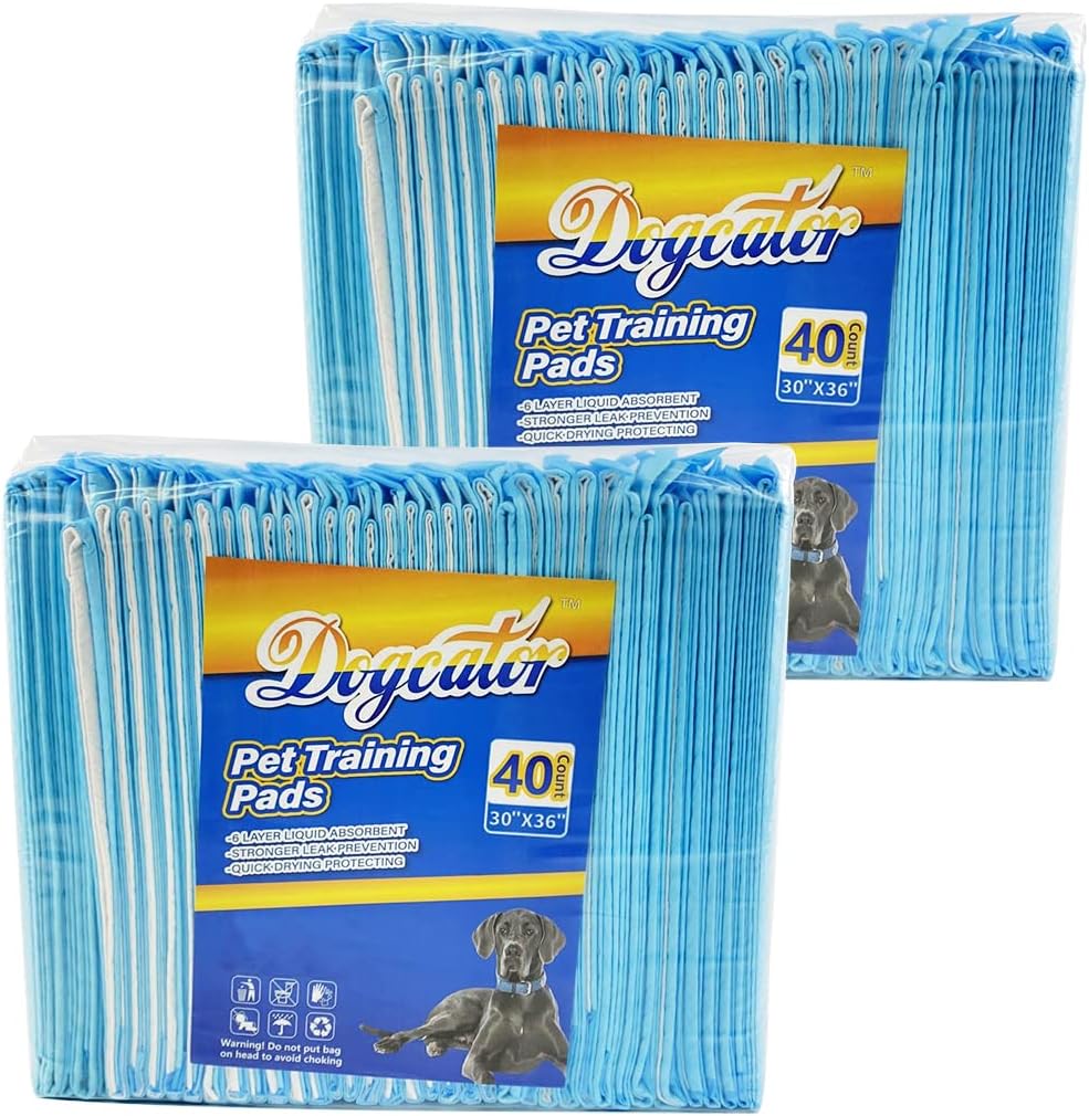 Almohadillas para orinar para perros, extra grandes, 80 unidades, almohadillas gruesas de entrenamiento para perros de 30 x 36 pulgadas,