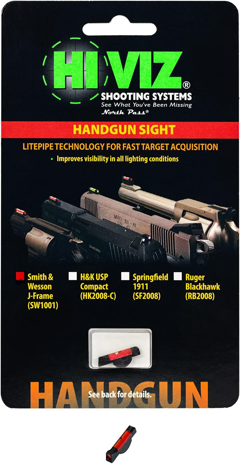 HIVIZ Smith&Wesson – Rampa corta de fibra óptica sobremoldeada (rojo)