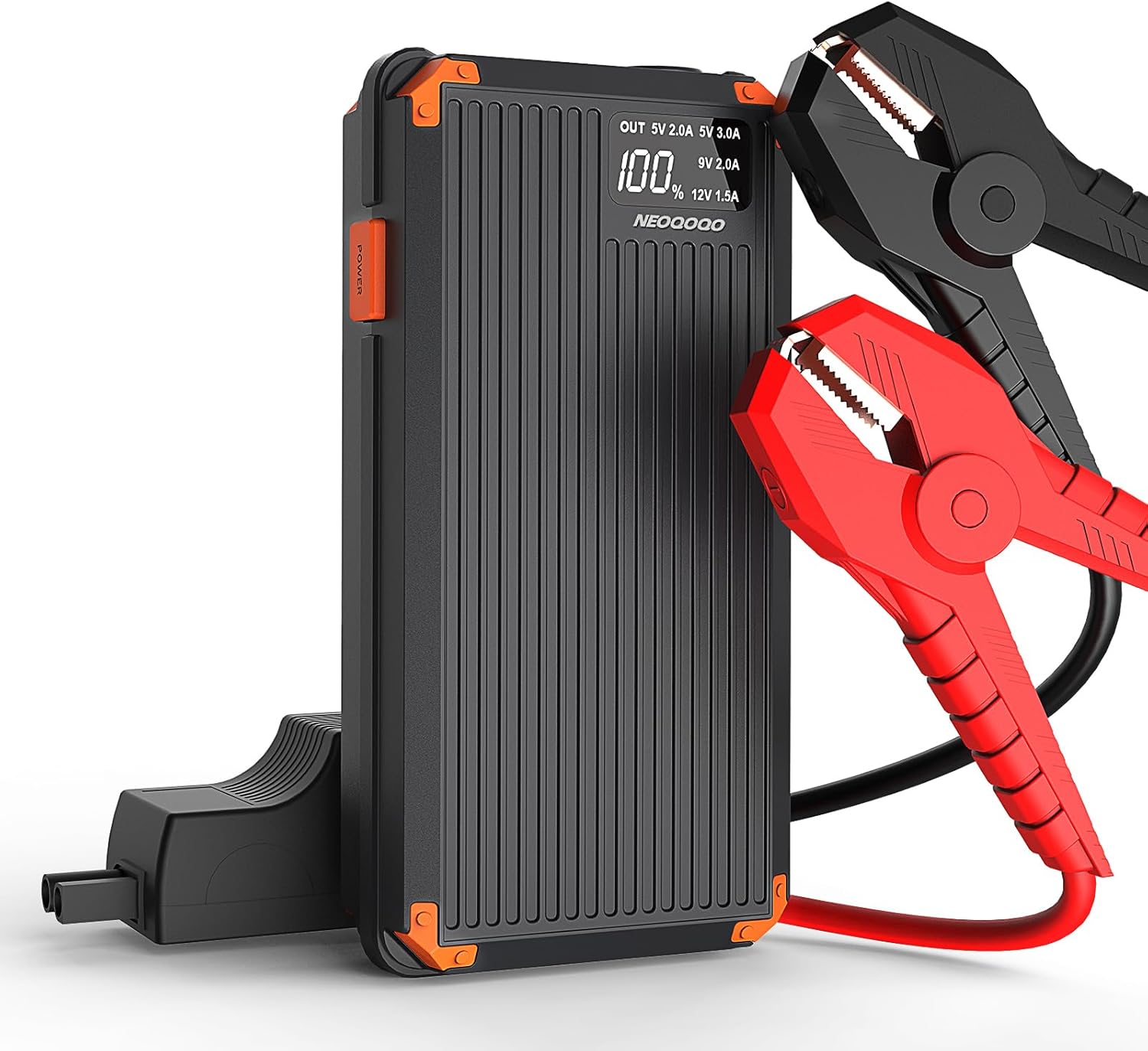 NEOQOQO Arrancador portátil de coche  Caja de arranque de batería de coche 4250A para motor de gasolina de hasta 10L o 8L Diesel, paquete de salto
