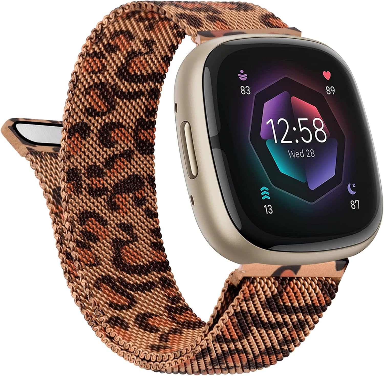 Correa de metal para Fitbit Sense 2  Sense Bands, Fitbit Versa 4  Versa 3 bandas para mujeres y hombres, correa de repuesto magnética de malla de