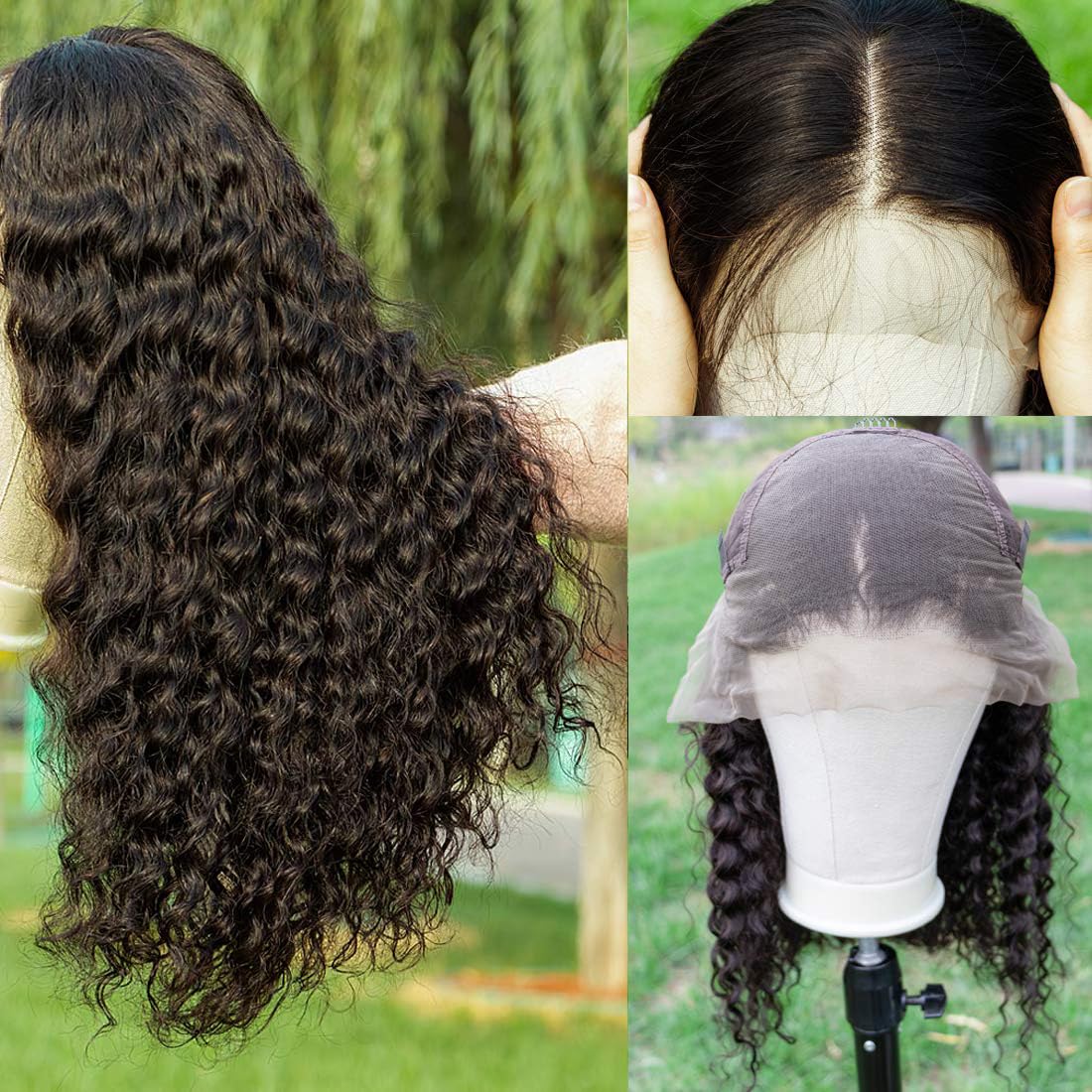 Peluca de encaje frontal HD de 13 x 6 pulgadas, cabello humano ondulado con encaje frontal transparente HD de 13 x 6 pulgadas, pelucas de cabello