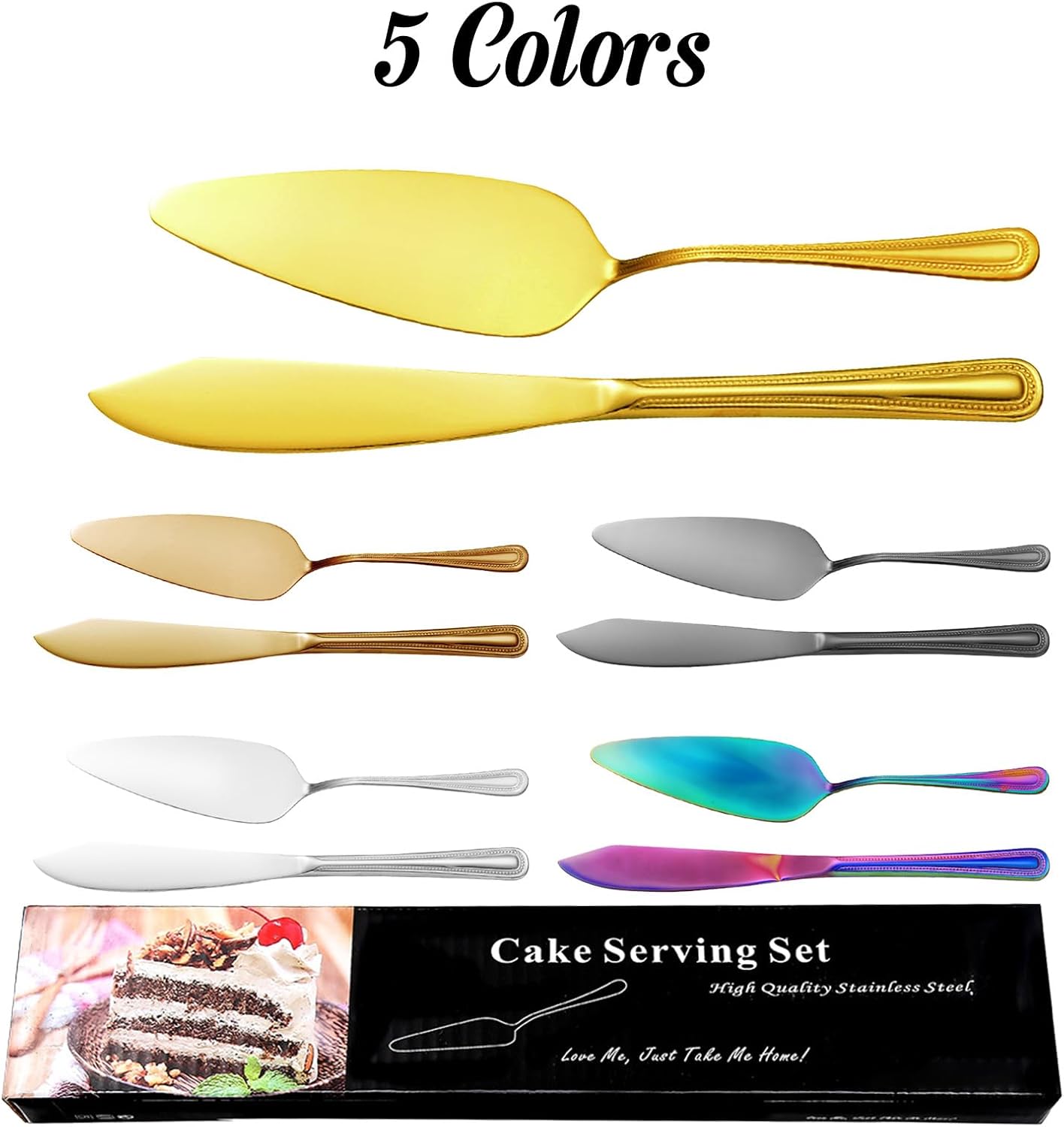 Juego personalizado de corte de pasteles para boda, servidor de pastel de boda grabado gratis, cuchillo de pastel de acero inoxidable y juego de