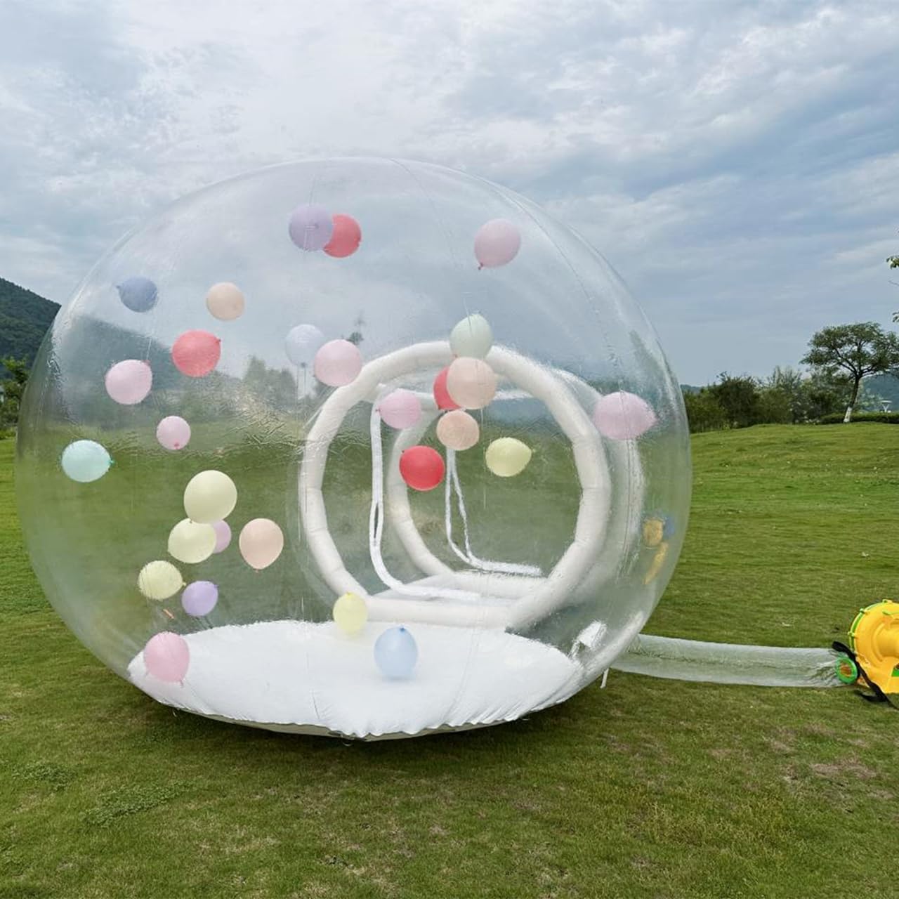 Casa inflable de burbujas transparente para exteriores, fiesta de niños, casa de burbujas, cúpula de cristal con soplador y bomba de aire para