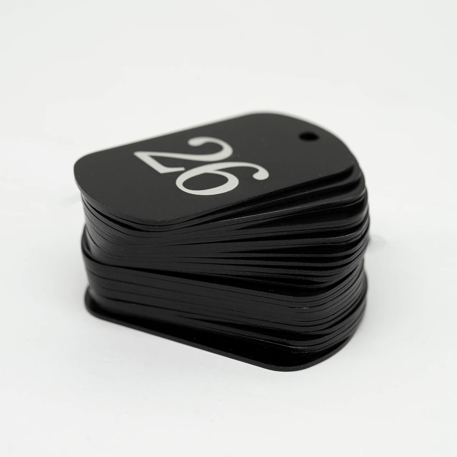 StayMax Etiquetas numeradas de aluminio para identificación (1-25, negro)