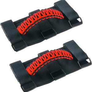 Savadicar Paquete de 2 asas de agarre compatibles con Jeep Wrangler CJ YJ TJ JK JKU JL JLU 4XE y Gladiator JT, soporte de asistencia de mango Savadicar Paquete de 2 asas de agarre compatibles con Jeep Wrangler CJ YJ TJ JK JKU JL JLU 4XE y Gladiator JT, soporte de asistencia de mango