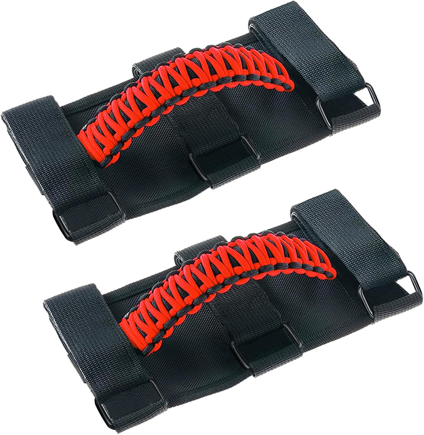 Savadicar Paquete de 2 asas de agarre compatibles con Jeep Wrangler CJ YJ TJ JK JKU JL JLU 4XE y Gladiator JT, soporte de asistencia de mango