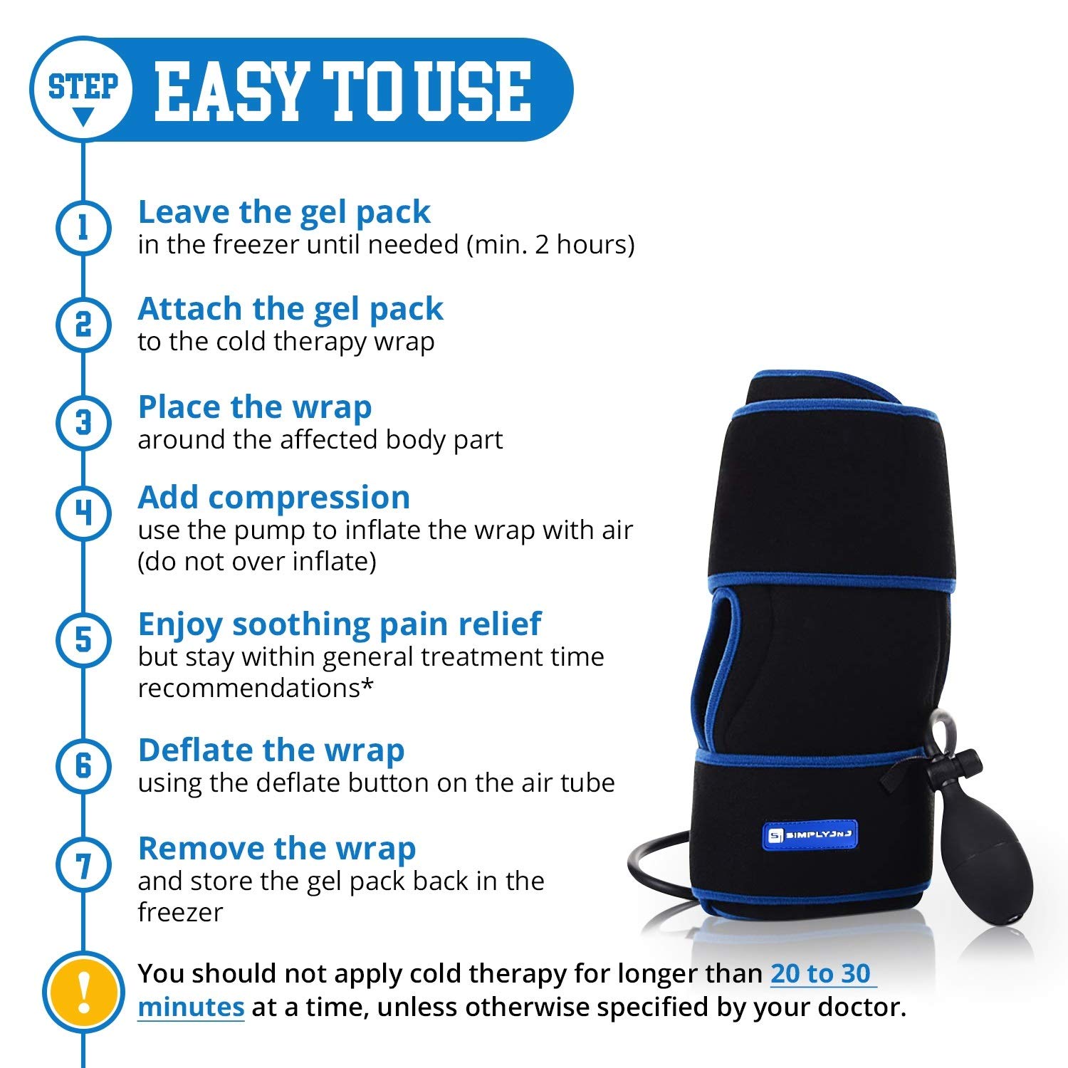 Bolsa de hielo para hombros con compresión y 2 paquetes de gel de hielo, ideal para aliviar el dolor de hombro, alivio del manguito rotador,