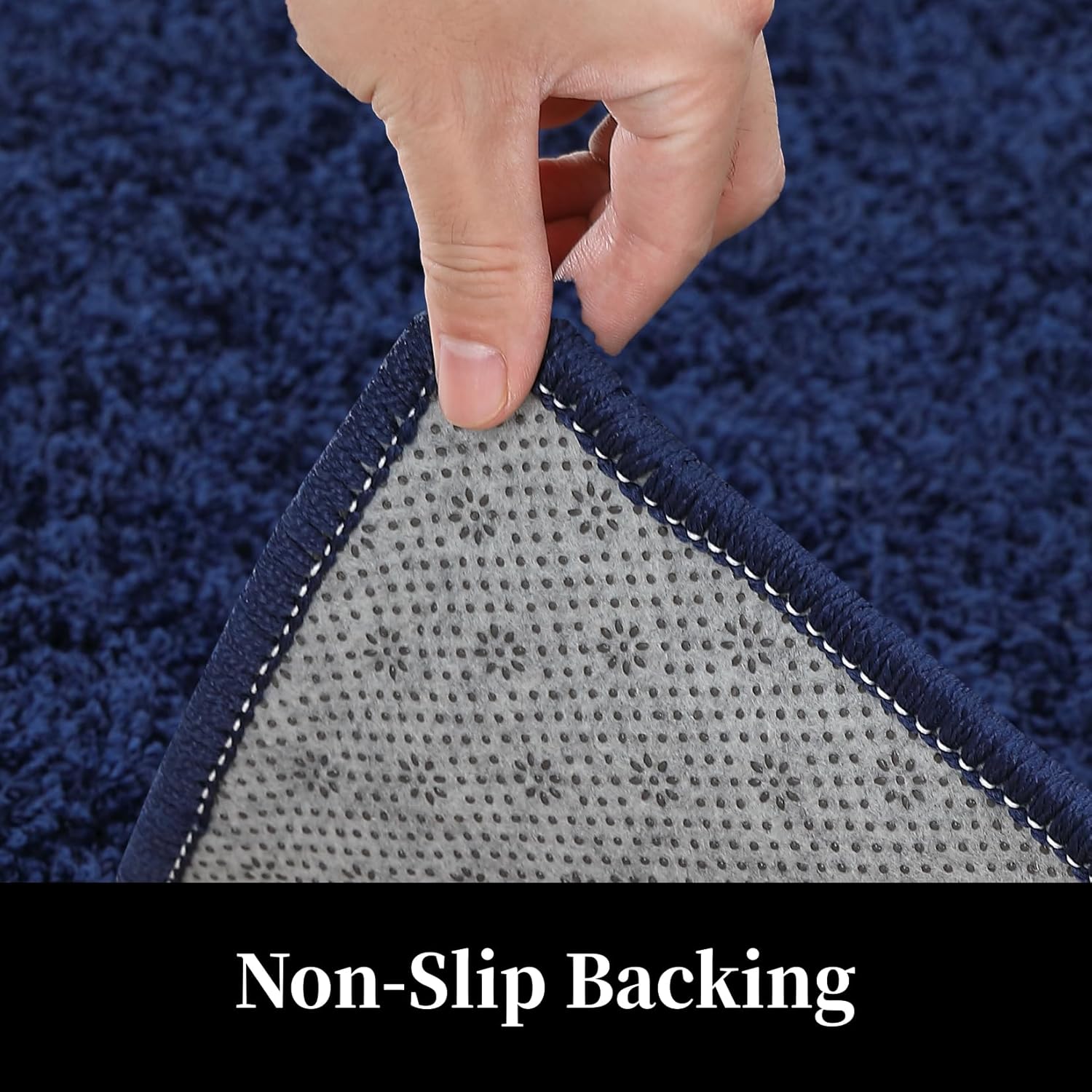GlowSol Area Rugs – Alfombras lisas de 5 x 8 pies, alfombra gruesa de felpa mullida, alfombra de área de pelo bajo, no desprende pelusa, alfombra
