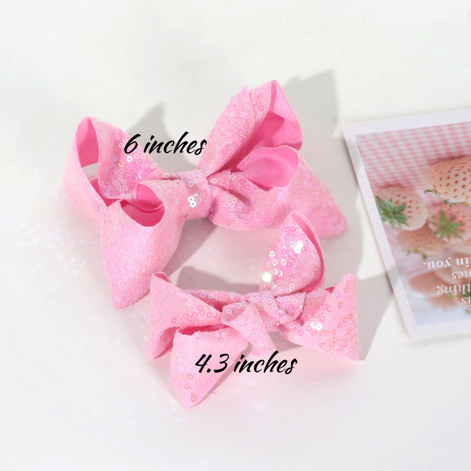 Lazos para el cabello de lentejuelas, 4 lazos con purpurina brillante con pinza para el pelo de cocodrilo para niñas pequeñas, niños y adolescentes,