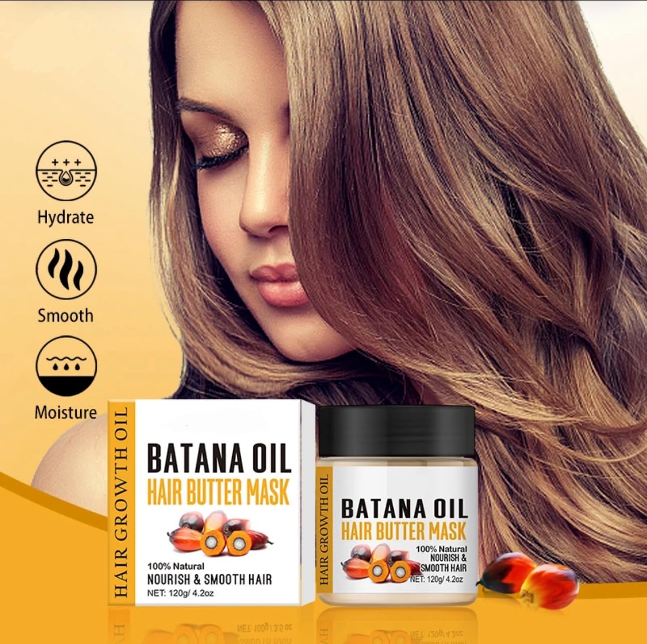 Aceite de batana para el crecimiento del cabello 100% aceite de batana de Honduras como mascarilla capilar, cuero cabelludo y aceite para el