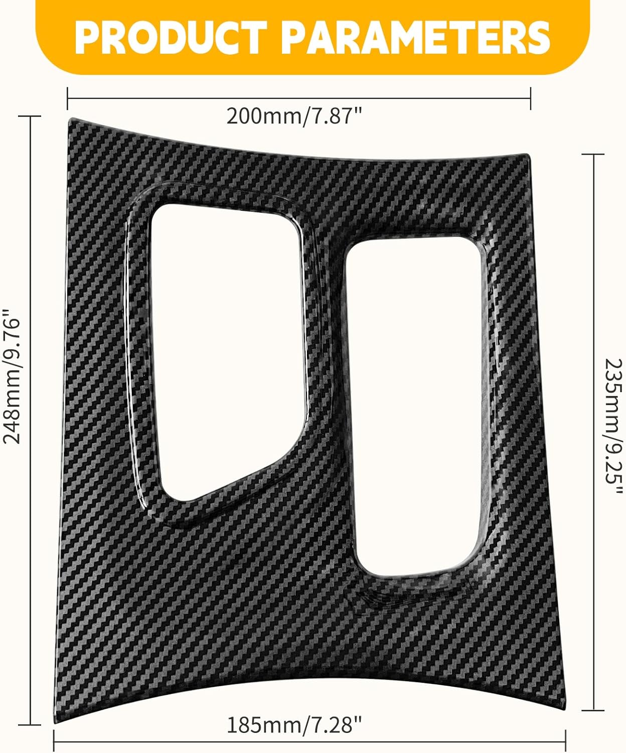 Cubierta de palanca de cambios de control central, accesorios interiores, fibra de carbono para Dodge Charger 2015-2023 2024