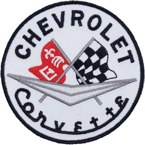 Corvette Racing Parche de banderas a cuadros – Hierro en coser en el respaldo P124 Corvette Racing Parche de banderas a cuadros – Hierro en coser en el respaldo P124