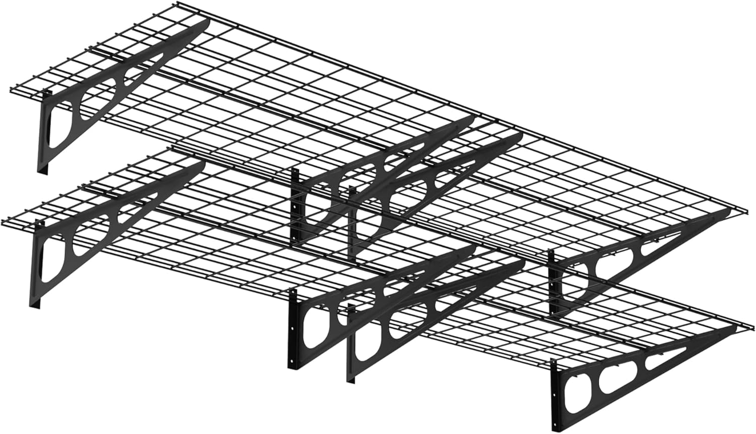 GARAGE GENIUS Paquete de 2 estantes de garaje de 2 x 6 pies  Estantes de almacenamiento de garaje para estante de pared de habitación, estantes de