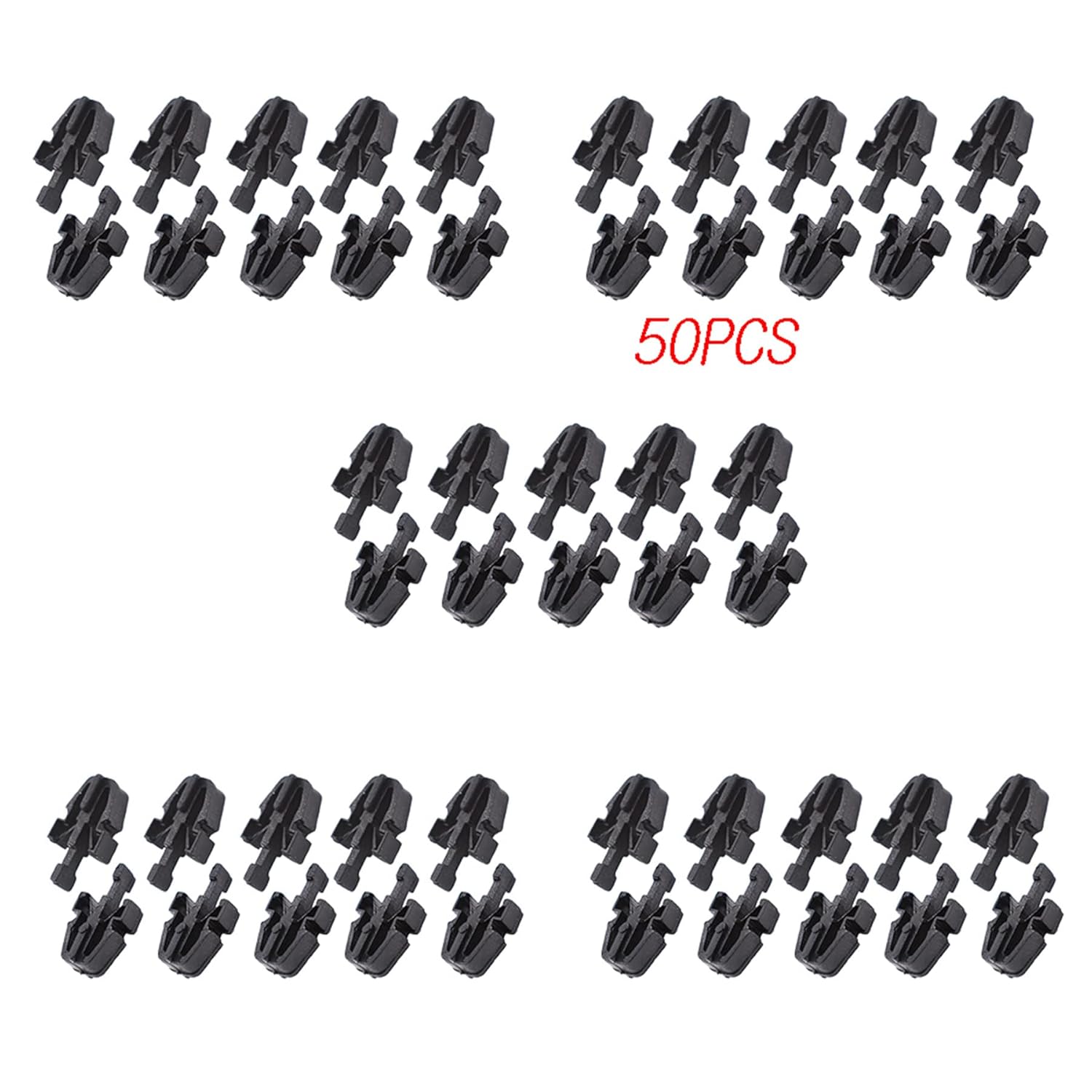 50 clips de retención de rejilla negros de repuesto para Toyota Tacoma RAV4 4Runner Pickup 90467-12040