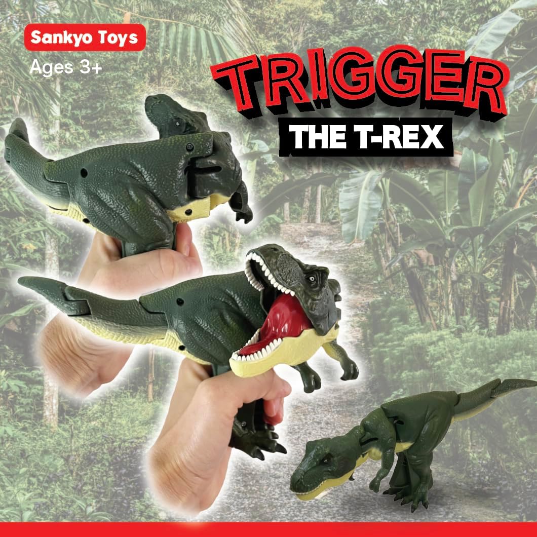 Trigger The T-Rex (The Original) Tyrannosaurus Dinosaur Chomper Toys, Dino Grabber, Dinosaurio Snapper Divertido Robot Hand Pincher Dino Game