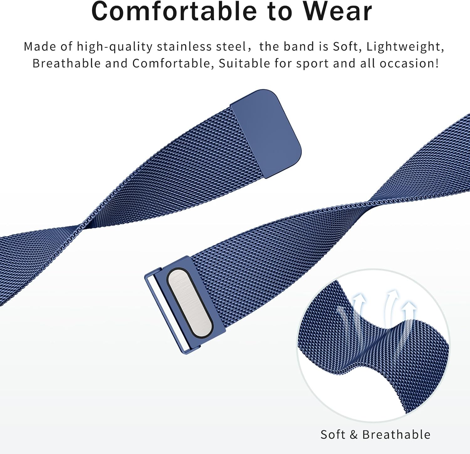 Meliya Correa de metal compatible con Samsung Galaxy Watch 6 Band 1.575 in 1.732 in, Galaxy Watch 6 Classic Band 1.693 in 1.850 in, correa de