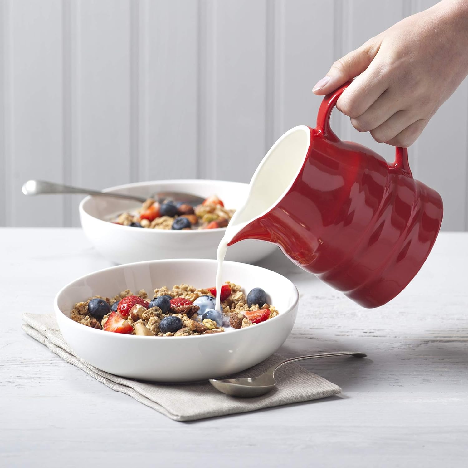 WM Bartleet & Sons 1750 T313 Churn Jarra, color rojo