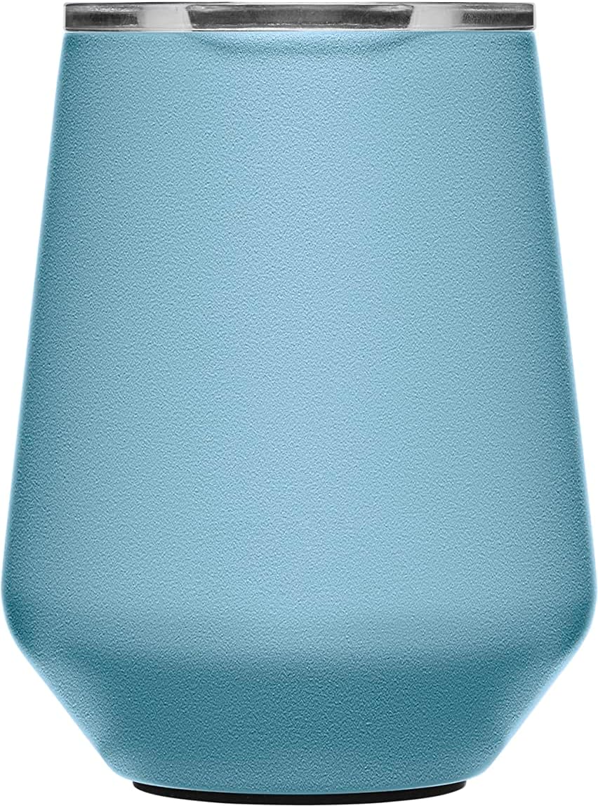 CamelBak Horizon Vaso de vino de 12 onzas, acero inoxidable aislado, tapa trimodo, color azul oscuro