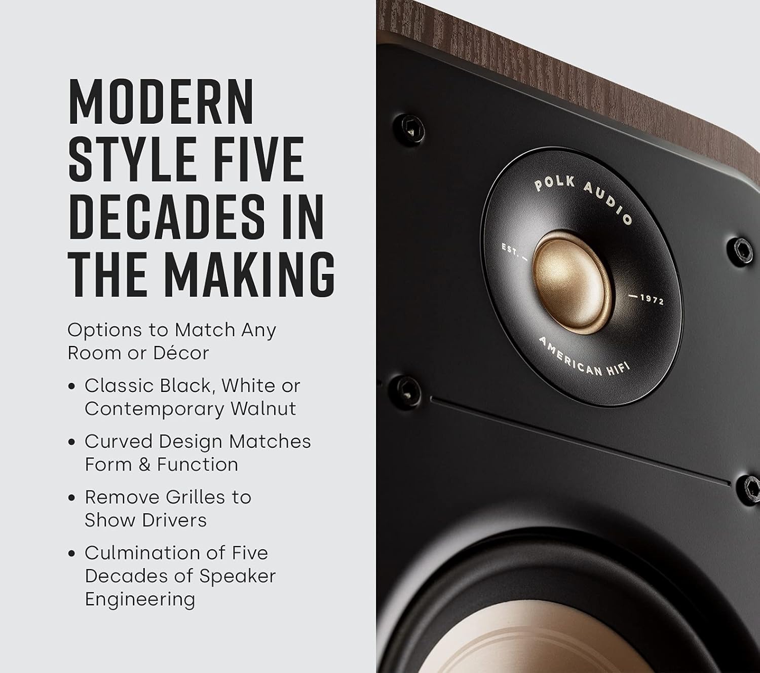 Polk Signature Elite ES20 – Altavoz de estantería, audio de alta resoluc., compatible cDolby Atmos y DTSX, tweeter de 1 pulg y woofer de 6.5 pulg,