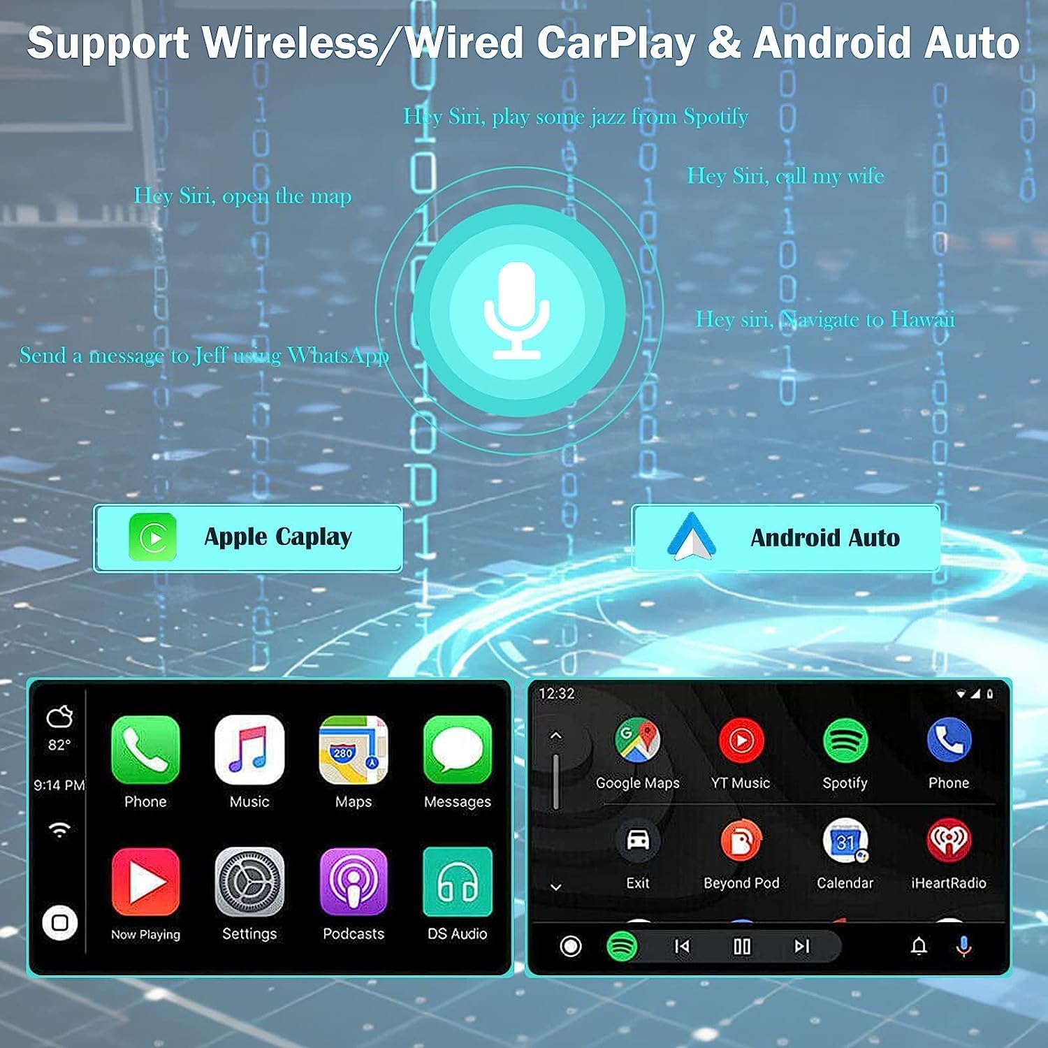 Android 13.0 Doble DIN reproductor de radio estéreo para coche para Ford Transit 2013-2019 9 pulgadas HD pantalla táctil receptor de audio para